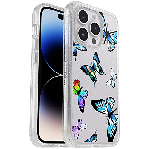 OtterBox Symmetry Clear Hülle für iPhone 14 Pro, stoßfest, sturzsicher, schützende dünne Hülle, 3X Butterfly von OtterBox