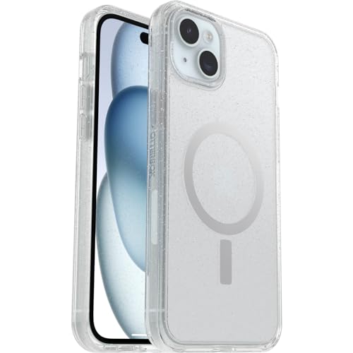 OtterBox Symmetry Clear für MagSafe transparente Hülle für iPhone 15 Plus / iPhone 14 Plus, stoßfest, sturzsicher, schützende Hülle, 3x getestet nach Militärstandard, Stardust von OtterBox