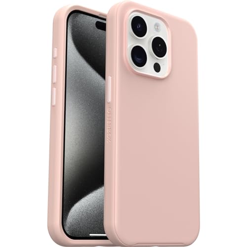 OtterBox Symmetry für MagSafe Hülle für iPhone 15 Pro, stoßfest, sturzsicher, schützende dünne Hülle, 3X getestet nach Militärstandard, Rose von OtterBox