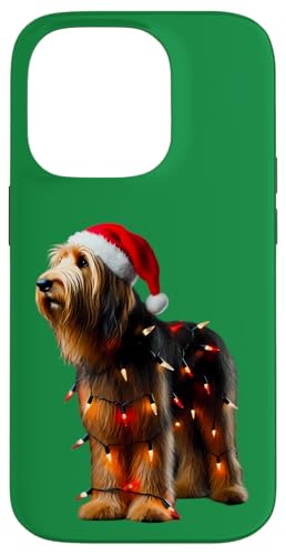 Hülle für iPhone 14 Pro Otterhound Hund Weihnachtsmannmütze Weihnachtsbeleuchtung Besitzer Mama Liebhaber von Otterhound Dog Christmas Products