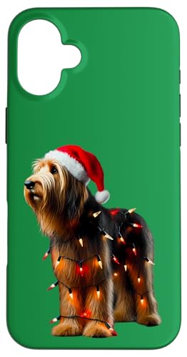 Hülle für iPhone 16 Plus Otterhound Hund Weihnachtsmannmütze Weihnachtsbeleuchtung Besitzer Mama Liebhaber von Otterhound Dog Christmas Products