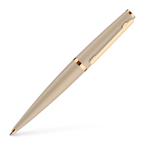 Otto Hutt 001-11305 - Kugelschreiber Design 06 Aluminium Sand-Rosegold 13,8 cm, Minengröße M, Schriftfarbe Blau von Otto Hutt