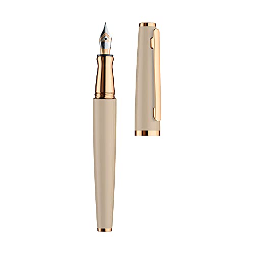 Otto Hutt Füllfederhalter D06 Aluminium Sand-Rosegold 14cm, Strichstärke F, 018-11294 von Otto Hutt