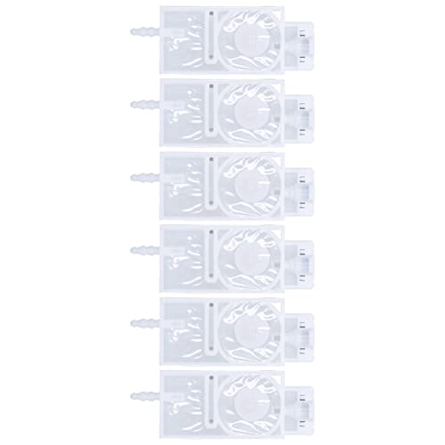 Ouitble Tintenstrahldrucker-Dämpfer für Tintenstrahldrucker, Lösungsmittel, Tintenstrahlkopf, PP-Dämpfer, Ersatz für XP600-Drucker, 6 Stück, Weiß von Ouitble
