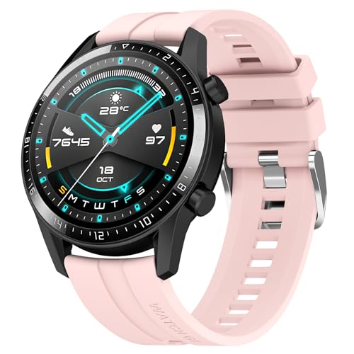 Oumida Armband für Huawei Watch GT2 46mm Armband, Silikon Ersatz Uhrenarmband für Huawei Watch GT3/GT3 Pro/GT2 Pro (Rose) von Oumida