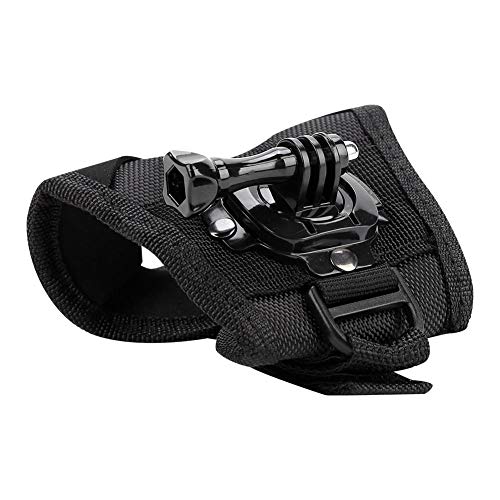 Oumij Armband Bandhalter 360 ° Drehung Hand Handschlaufe Band Mount Arm Gürtel Handschuh-Stil Handhalterung Armband zum Wandern für Gopro Hero 4/3 + / 3/2/1 von Oumij