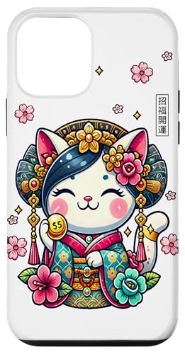 Hülle für iPhone 12 mini Glückskatze Geisha Japanisches Glück & Tradition Kawaii Stil von Outcast Ape