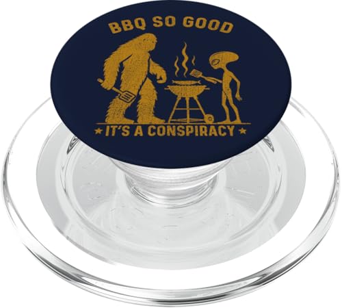 Bigfoot Alien Humor Grillen Grafik für BBQ Witz PopSockets PopGrip für MagSafe von Outdoor Bigfoot Joke Alien Grilling Clothes