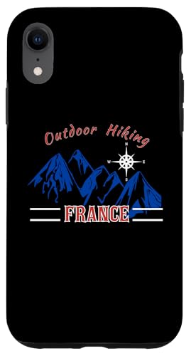 Hülle für iPhone XR Outdoor Wandern Frankreich Berg Kompass Grafik von Outdoor Hiking