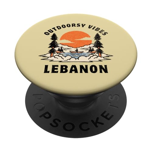 Outdoorsy Vibes Lebanon Reise Urlaub Libanon PopSockets Klebender PopGrip von Outdoorsy Vibes Lebanon Designs