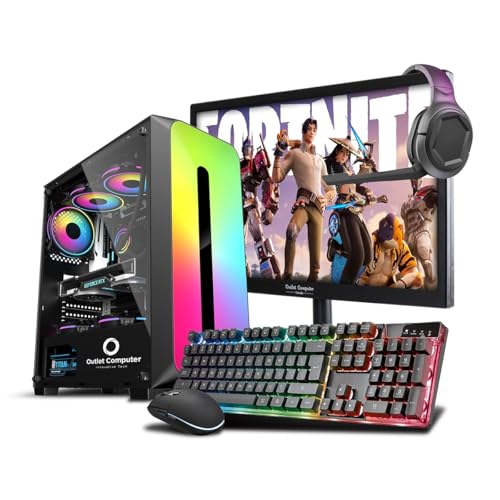 PC Gaming Desktop-PC i7 – SSD 1 TB – RAM 64 GB – ARC 380 6 GB GDDR6 – Monitor 27 Zoll Windows 11 Pro – WiFi USB – HDMI und VGA – Wireless – Büro Internet Schule von Outlet Computer Outsider