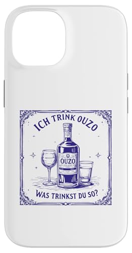 Lustiges Ouzo Spruch Griechischer Schnaps Griechenland Humor Hülle für iPhone 14 von Ouzo Griechisches Restaurant Essen Sprüche Design