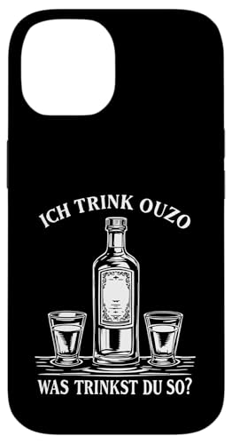 Lustiges Ouzo Spruch Griechischer Schnaps Griechenland Humor Hülle für iPhone 14 von Ouzo Griechisches Restaurant Essen Sprüche Design