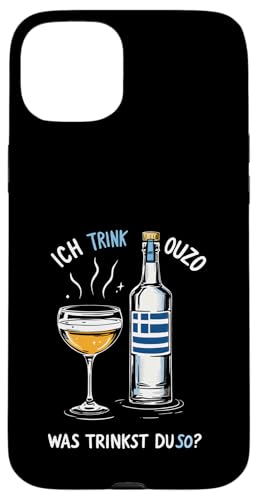 Lustiges Ouzo Spruch Griechischer Schnaps Griechenland Humor Hülle für iPhone 15 Plus von Ouzo Griechisches Restaurant Essen Sprüche Design