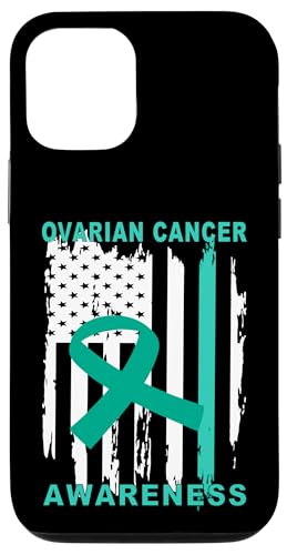 Hülle für iPhone 14 Flagge der USA, Flagge der Vereinigten Staaten, Ovarian Cancer Awareness Warrior von Ovarian Cancer Awareness Products (Lwaka)