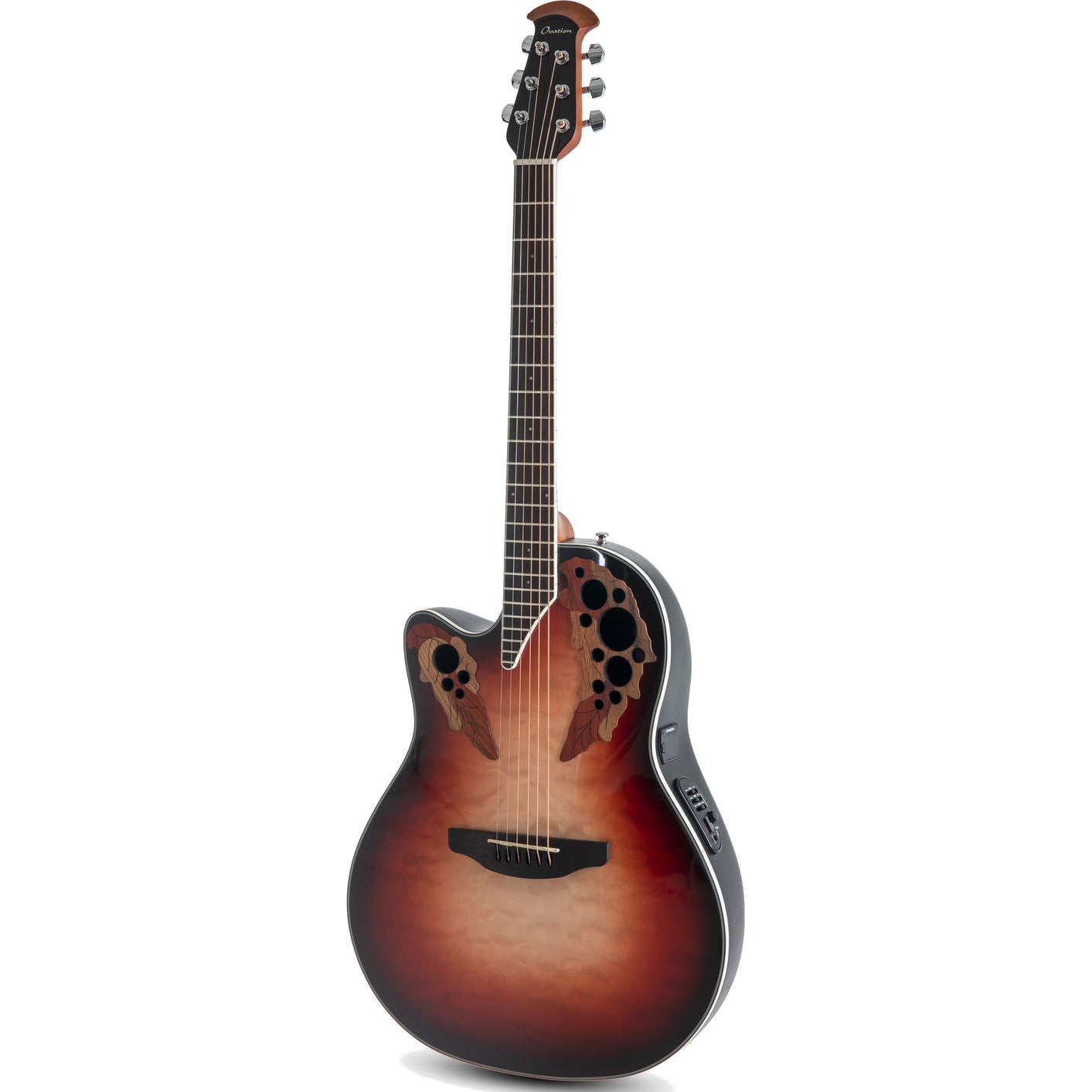 Ovation CE44LX-1R Celebrity Elite Exotic Ruby Burst Left-Handed Electro-Acoustic Guitar von Ovation