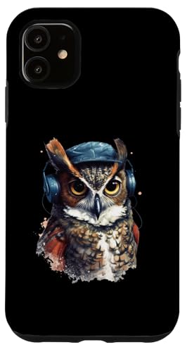 Hülle für iPhone 11 Funky Owl von Owl Lover Gifts for Men & Women