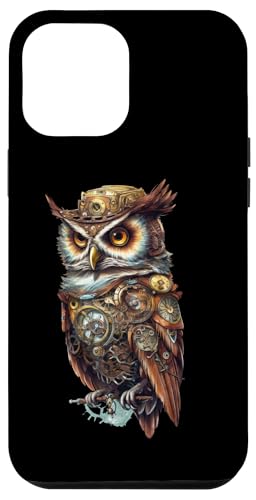 Hülle für iPhone 13 Pro Max Steampunk Bird Roboter Eule von Owl Lover Gifts for Men & Women