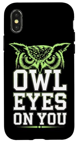 Hülle für iPhone X/XS Eulenliebhaber Nachtvogel Naturliebhaber Vogelbeobachtung Eule von Owl Lover Nocturnal Bird Nature Enthusiast