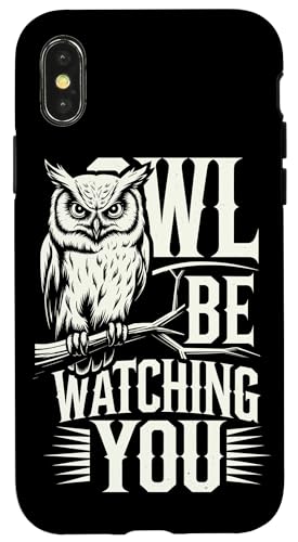 Hülle für iPhone X/XS Eulenliebhaber Nachtvogel Naturliebhaber Vogelbeobachtung Eule von Owl Lover Nocturnal Bird Nature Enthusiast