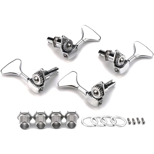 Elektrische Bass Stimmwirbel Peg Gitarre Open Gear Tuning Pegs Maschine Kopf Metall Saiten Stimmgerät 4 String Bass Maschine Kopf Knöpfe von Oxxggkao