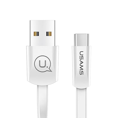 P4Y US-SJ200 USB-C-Kabel 1,2 m, USB-C-Ladekabel mit 2A & Datentransfer - TPE/PVC/Kupfer USB-C-Kabel für Handy & Geräte, Weiß von P4Y