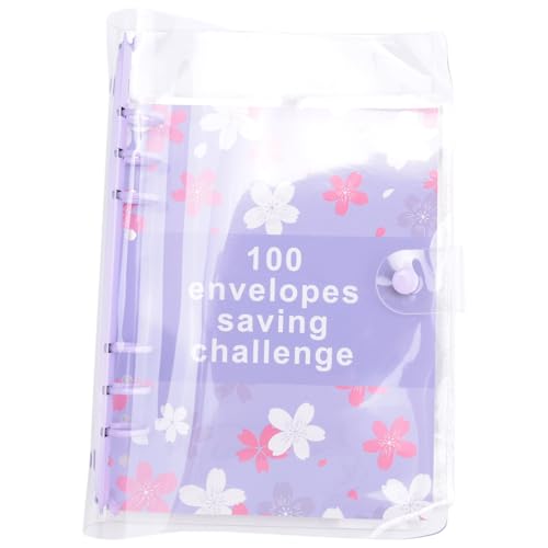 PACHHK 100 Briefumschläge Challenge Binder Einfache und lustige Art zu sparen 5, 050 - Budget Binder mit Geldumschlägen, Lila von PACHHK