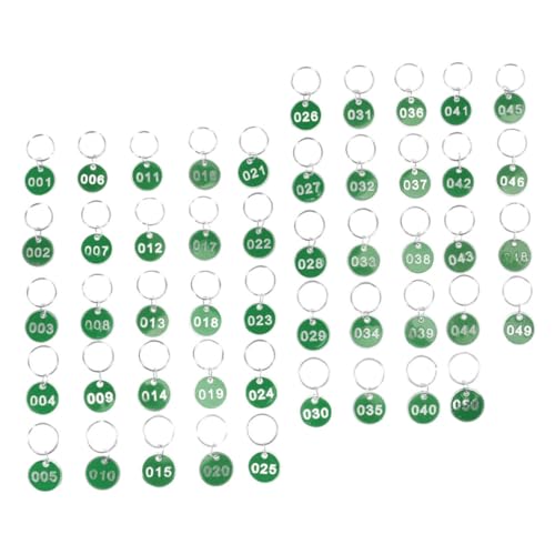 PACKOVE 50 Stück Handzeichen Mit Auflistung Schlüsselanhänger Nummernschilder Nummerierter Schlüsselanhänger Nummern Id Tags Identifikationsetiketten Schlüsselanhänger Mit von PACKOVE