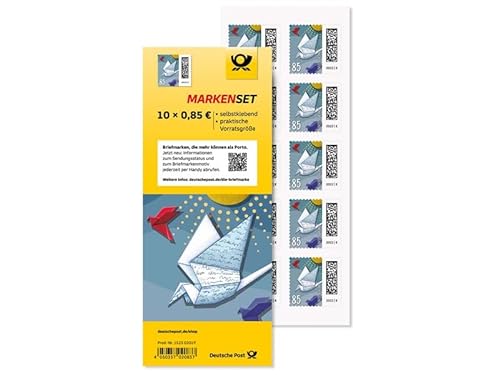 10 Briefmarken Deutsche Post 0,85 EUR 85 Cent Standardbrief inkl. 10 Umschläge (Brieftaube) von PADCR