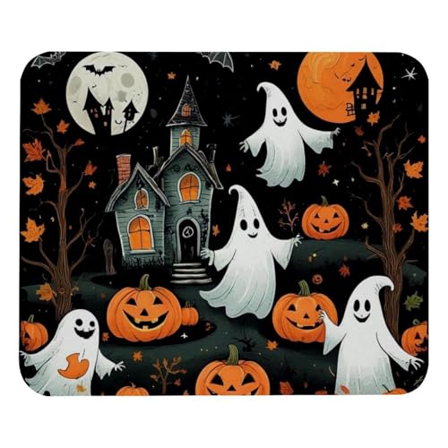 Halloween-Illustrationen 1_30 Mauspad für Laptop, kabellose Maus, Zuhause, Büro, Reisen, tragbar und waschbar von PAFEFO