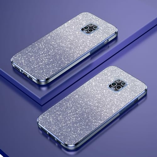 Verlaufsglitzer Elektroplattierte Transparente Hülle Kompatibel mit Redmi Note 9S/Note 9 Pro Case TPU Schlankem StoßFestem Handyhülle von PAIX