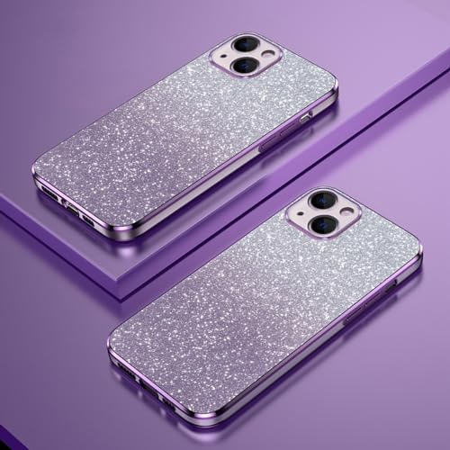 Verlaufsglitzer Elektroplattierte Transparente Hülle Kompatibel mit vivo Y01/vivo Y15s 2021 Case TPU Schlankem StoßFestem Handyhülle von PAIX