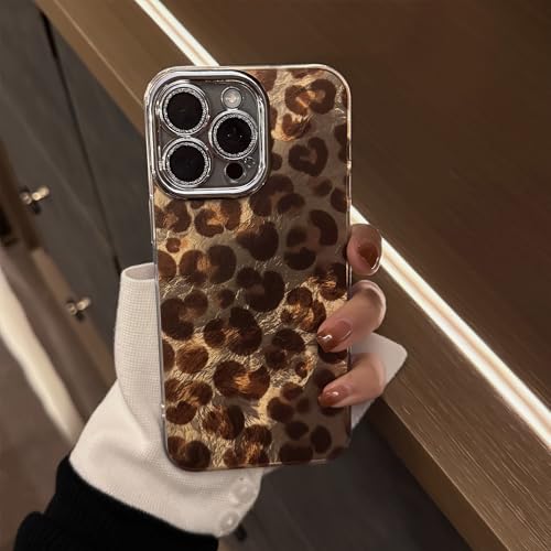 PAIXIKYZ Hülle Kompatibel mit iPhone 12 Pro, Retro Spicy Leopard Print Handyhülle mit Objektivfilm Etui von PAIXIKYZ