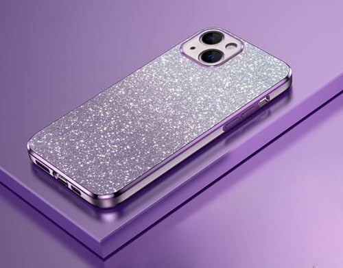 PAIXIKYZ Kompatibel mit Oppo A98 5G Elektroplattierte Transparente TPU + Glitzerpapier Weiche Handyhülle von PAIXIKYZ