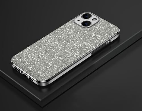 PAIXIKYZ Kompatibel mit Samsung Galaxy M33 5G Elektroplattierte Transparente TPU + Glitzerpapier Weiche Handyhülle von PAIXIKYZ