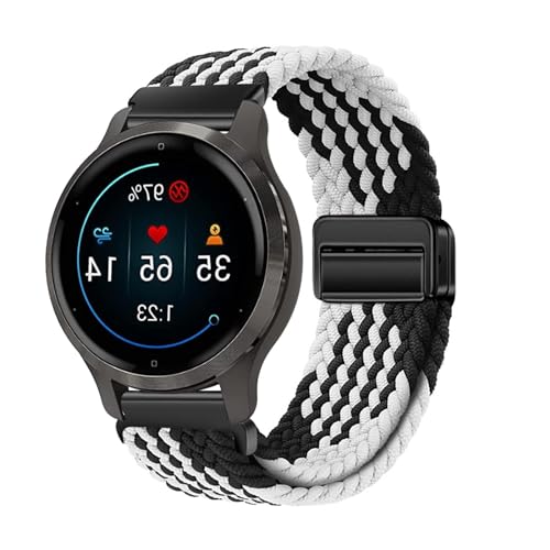 PAIYOTENDS Nylon Armbänder für Garmin Venu 2S Armband, mit Verstellbares Magnetischem Verschluss Geflochtenes Sport Ersatzarmband für Herren Damen Kompatibel mit Garmin Venu 2S Uhrenarmband (26) von PAIYOTENDS