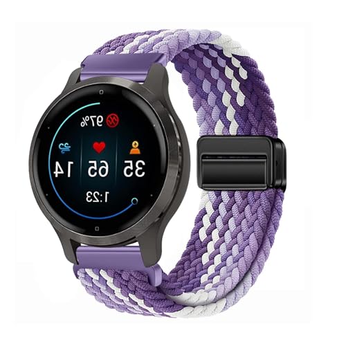 PAIYOTENDS Nylon Armbänder für Garmin Venu 2S Armband, mit Verstellbares Magnetischem Verschluss Geflochtenes Sport Ersatzarmband für Herren Damen Kompatibel mit Garmin Venu 2S Uhrenarmband (6) von PAIYOTENDS