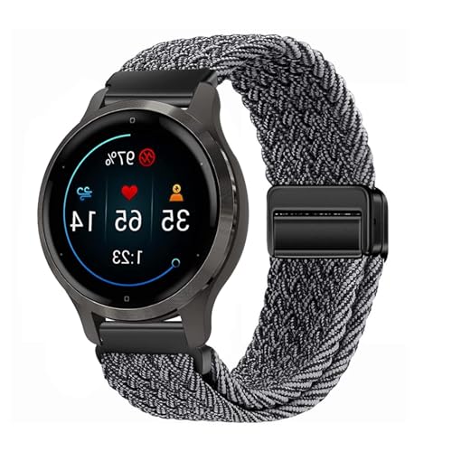 PAIYOTENDS Nylon Armbänder für Garmin Venu 3S/Venu 2S Armband, mit Verstellbares Magnetischem Verschluss Geflochtenes Sport Ersatzarmband für Herren Damen Kompatibel mit Garmin Venu 3S/Venu 2S (31) von PAIYOTENDS