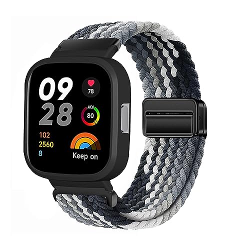 PAIYOTENDS Nylon Armbänder für Redmi Watch 2 Lite Armband, Verstellbares Magnetischem Verschluss Geflochtenes Sport Ersatzarmband für Herren Damen Kompatibel mit Xiaomi Watch 2 Lite (36) von PAIYOTENDS