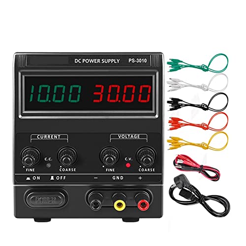 PAKJEL Programmierbares DC-Netzteil 30V 10A Schaltlabor Netzteil DC Spannungsregler Stromstabilisator Einstellbare Quelle Netzteil 60V 5A (Color : Set 2, Size : 30V 10A) von PAKJEL