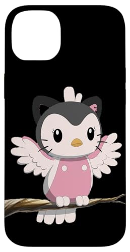 Hülle für iPhone 14 Plus Niedliche Vogelkatze, Kawaii Neko, Kätzchen für Jungen Mädchen Kleinkinder von PALI SPA