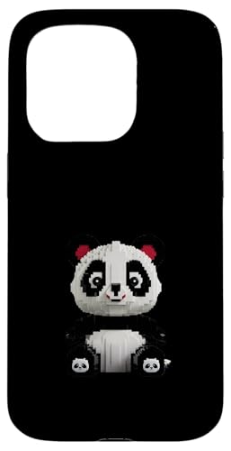 Hülle für iPhone 15 Pro Panda aus Blöcken für Glück, kawaii Kunst für Männer Frauen von PALI SPA