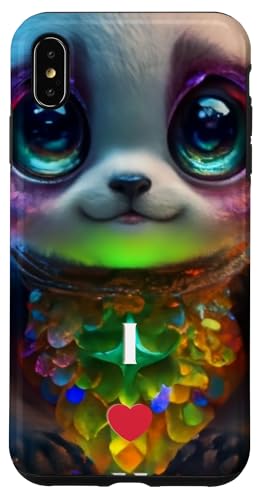 Hülle für iPhone XS Max Niedlicher Kawaii Baby Panda Bär für Glück sagt "Ich liebe dich" von PALI SPA