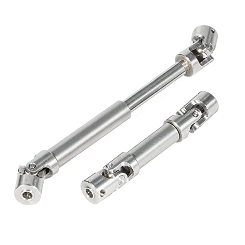 Palumma RC Auto-Antriebswelle, 2 Stück, verstellbare Metall-Antriebswellen-Upgrade-Teile für 1/18 Axial UTB18 CAPRA RC Auto (Silber) von PALUMMA