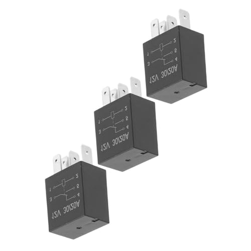 PAMINGONO 3 Stück 5 Poliges Kfz Relais 30 A 12 V Starterrelais Für Lkw Hochwertiges Relais Zubehör Für Fahrzeuganwendungen Mit Drähten von PAMINGONO