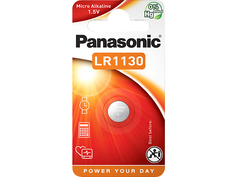 PANASONIC LR 1130 LR1130 Knopfzelle, Alkaline, 1.5 Volt, 65 mAh von PANASONIC