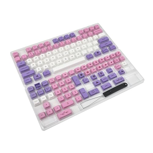 Tastenkappen-Set, ZDA-Profil für mechanische Tastatur, 134 Tasten, DyeSub PBT, Violett, Tastenkappe, Persönlichkeit, Tastenkappe, ZDA-Profil von PANFHGFG