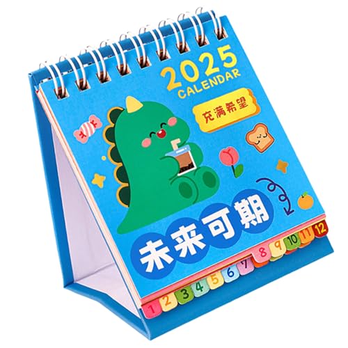 2024-2025 Cartoon Kalender Twin-Coil Bindung Tischkalender Planer 17 Monate läuft von 08/2024 bis 12/2025 für Büro von PANHDK