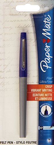 Paper Mate S0901371 Flair Ultra Fine Faserschreiber 0,5 mm, blau von PAPER MATE