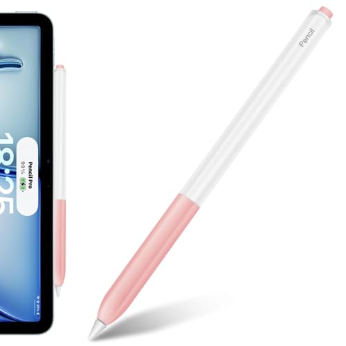 PAPERFEEL Hülle für Apple Pencil 2. Generation und Apple Pencil Pro, Case für Apple Pencil Silikon Hülle - Magnetische Adsorption/Wireless Charge/Double Tap Function/Ergonomisches Design Rosa von PAPERFEEL